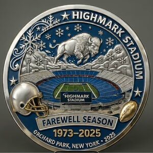 Buffalo Bills "Farewell Season" At Highmark Stadium Commemorative Coin (In Case)